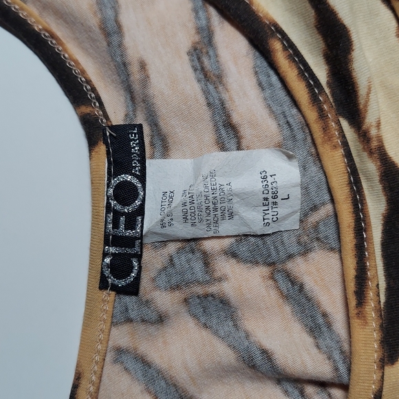 CLEO Apparel Leopard Dress  Size L - Picture 8 of 9